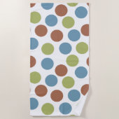 Blau, Grün und Braun Strandtuch (Vorderseite)