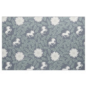 Blau Grün und Elfenbeineinfassmuster Stoff (Fat Quarter (45,7 x 55,9 cm))