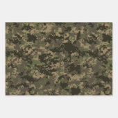 Blau, Grün und Grün 3 Pixel Camouflage Camouflage Geschenkpapier Set (Vorderseite 2)