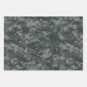 Blau, Grün und Grün 3 Pixel Camouflage Camouflage Geschenkpapier Set (Vorderseite 3)