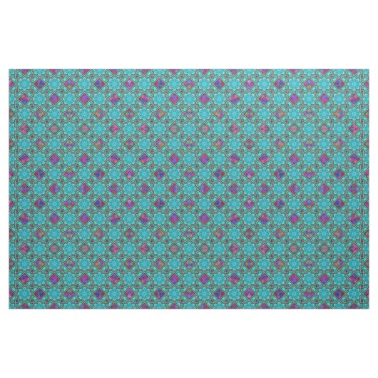 Blau-grün und hell-islamisches Muster Stoff (Fat Quarter (45,7 x 55,9 cm))