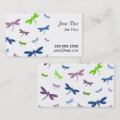 Blau, Grün und Lila Libellen Visitenkarte (Vorne/Hinten)