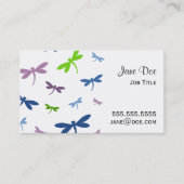 Blau, Grün und Lila Libellen Visitenkarte (Vorderseite)