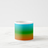 Blau Grün und Orange Gradient Espressotasse (Vorderseite)