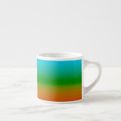 Blau Grün und Orange Gradient Espressotasse (Rechts)