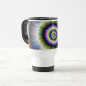 Blau grün und rosa explodieren reisebecher (Vorderseite Links)