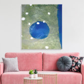 Blau, Grün und Weiß Abstrakt Leinwanddruck (Insitu (Wohnzimmer))