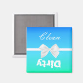 Blau, Grün und Weiß, saubere Küche Magnet (Vorderseite/Rückseite)