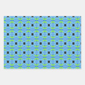 Blau, grün und weiß Stilvoll Gemustert Geschenkpapier Set (Vorderseite 2)