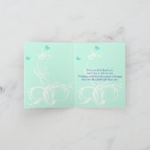 Blau, Grün, Weiß, Aqua Floral Danke Karte 2 (Innenseite)