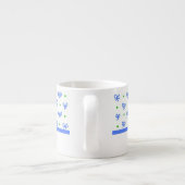 Blau/Grün/Weiß beugt Mini-Druck Espresso-Tasse Espressotasse (Rückseite)