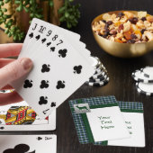 Blau, Grün, Weiß Kariert mit Wildspielkarten Spielkarten (In Situ)