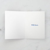 Blau, Grün, Weißer 80. Geburtstag für Stepmutter Karte (Innenseite)