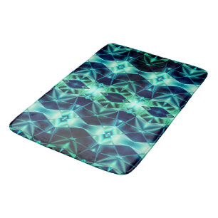 Blau-grüne Acrylform, Neon-Spiegelformen Badematte