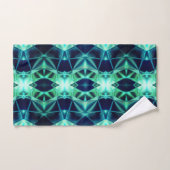 Blau-grüne Acrylform, Neon-Spiegelformen Badhandtuch Set (Handtuch)