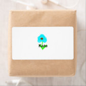 Blau grüne Aquarellfarbe Fügen Sie Ihrem Namenstex (Insitu)