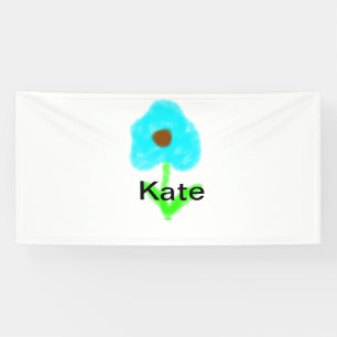 Blau grüne Aquarellfarbe fügt Ihrem Namen tex hinz Banner