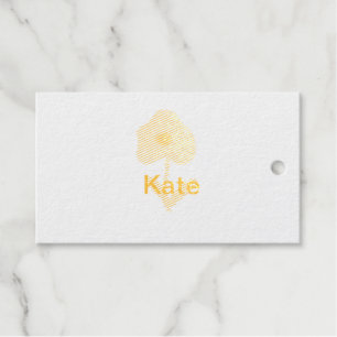 Blau grüne Aquarellfarbe fügt Ihrem Namen tex hinz Geschenkanhänger