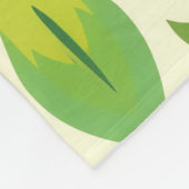 Blau-grüne Blumenfleece-Decke Fleecedecke (Ecke)