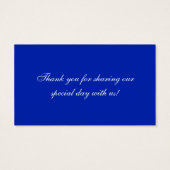 Blau, grüne Blüte, Gastgeschenk Hochzeit des Herze (Rückseite)