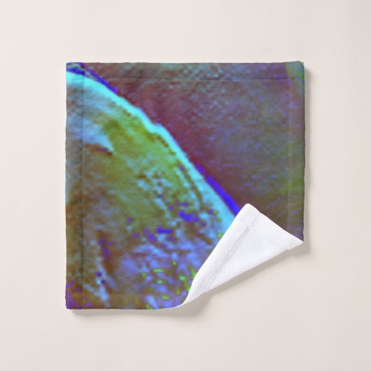 Blau-grüne digitale graue Satin-Schatten Badhandtuch Set (Waschlappen)