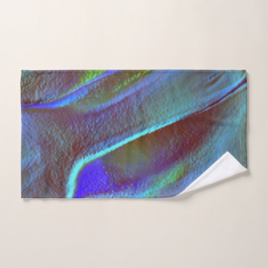 Blau-grüne digitale graue Satin-Schatten Badhandtuch Set (Handtuch)