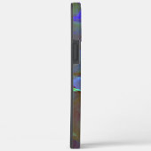 Blau-grüne digitale graue Satin-Schatten Case-Mate iPhone Hülle (Rückseite / Rechts)