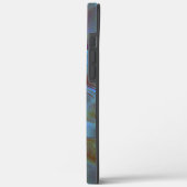 Blau-grüne digitale graue Satin-Schatten Case-Mate iPhone Hülle (Rückseite / Links)