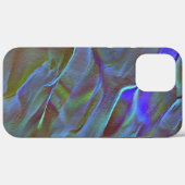 Blau-grüne digitale graue Satin-Schatten Case-Mate iPhone Hülle (Rückseite (Horizontal))