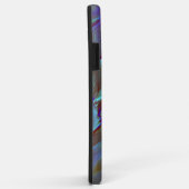 Blau-grüne digitale graue Satin-Schatten Case-Mate iPhone Hülle (Hinten/Rechts)