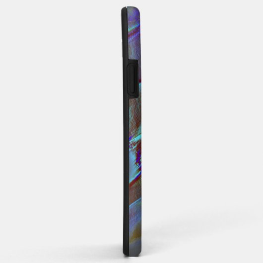 Blau-grüne digitale graue Satin-Schatten Case-Mate iPhone Hülle (Hinten/Rechts)