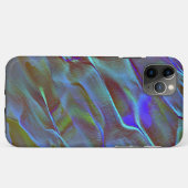 Blau-grüne digitale graue Satin-Schatten Case-Mate iPhone Hülle (Rückseite (Horizontal))