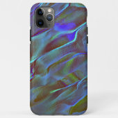 Blau-grüne digitale graue Satin-Schatten Case-Mate iPhone Hülle (Rückseite)