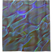 Blau-grüne digitale graue Satin-Schatten Duschvorhang (Vorderseite)