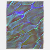 Blau-grüne digitale graue Satin-Schatten Fleecedecke (Vorderseite)
