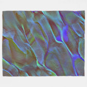 Blau-grüne digitale graue Satin-Schatten Fleecedecke (Vorderseite (Horizontal))