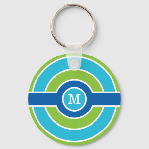 Blau / Grüne Kreise, kundenspezifische Schlüsselke Schlüsselanhänger