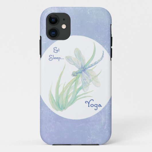 Blau, grüne Libelle essen, SchlafYoga Motivierend Case-Mate iPhone Hülle (Rückseite)