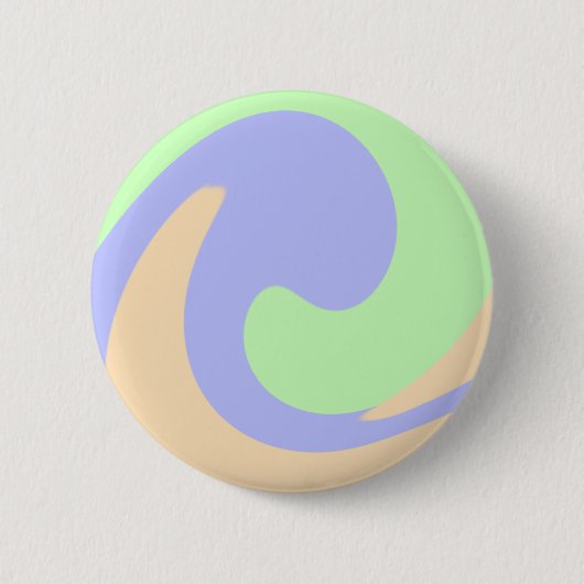 Blau-grüne Omerwassermarmor bohu fett Muster Button (Vorderseite)