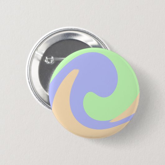 Blau-grüne Omerwassermarmor bohu fett Muster Button (Vorne & Hinten)