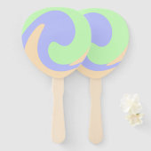 Blau-grüne Omerwassermarmor bohu fett Muster Fächer (Vorne und Hinten)