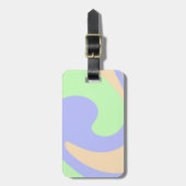 Blau-grüne Omerwassermarmor bohu fett Muster Gepäckanhänger (Vorderseite vertikal)