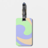 Blau-grüne Omerwassermarmor bohu fett Muster Gepäckanhänger (Rückseite vertikal)