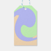 Blau-grüne Omerwassermarmor bohu fett Muster Geschenkanhänger (Rückseite)