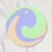 Blau-grüne Omerwassermarmor bohu fett Muster Geschenkanhänger (Rückseite)