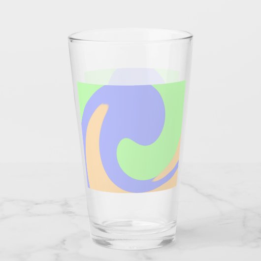 Blau-grüne Omerwassermarmor bohu fett Muster Glas (Vorderseite)