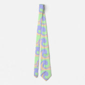 Blau-grüne Omerwassermarmor bohu fett Muster Krawatte (Rückseite)