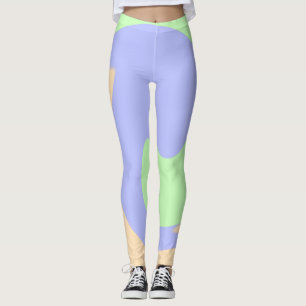 Blau-grüne Omerwassermarmor bohu fett Muster Leggings