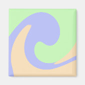 Blau-grüne Omerwassermarmor bohu fett Muster Magnet (Vorne)