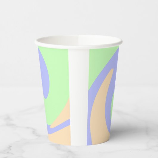 Blau-grüne Omerwassermarmor bohu fett Muster Pappbecher (Links)